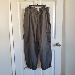 Wide Leg Gray Cargo Pants Womens